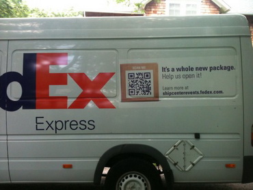 QR Code su un furgone FedEx
