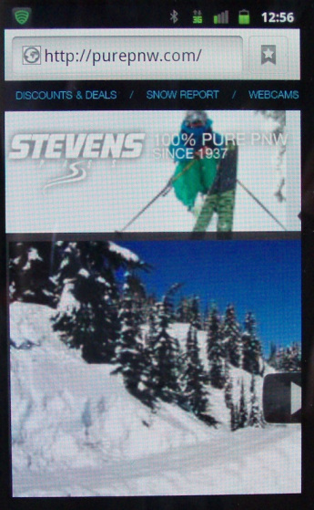 Il sito StevenPass su Mobile